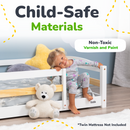 Twin Montessori Floor Bed with Safety Guardrails by Ocodile.com
