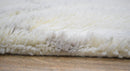 Handmade Ivory Moroccan Wool Area Rug 4x6 Feet - Geometric Pattern Design