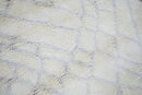 Handmade Ivory Moroccan Wool Area Rug 4x6 Feet - Geometric Pattern Design