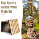 10 Pieces 12 x 12 Inch Acacia Wood Interlocking Tile Flooring by LJGDeals