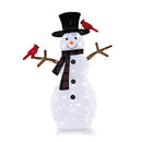 4.2 Feet Lighted Snowman and Redbirds Christmas Decoration by LJGDeals