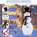 4.2 Feet Lighted Snowman and Redbirds Christmas Decoration by DirectDeals