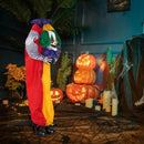 4.5FT Grins Animatronic Clown with Pre-Recorded Phrases and LED Eyes by LJGDeals