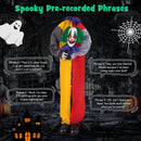 4.5FT Grins Animatronic Clown with Pre-Recorded Phrases and LED Eyes by LJGDeals