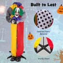 4.5FT Grins Animatronic Clown with Pre-Recorded Phrases and LED Eyes by LJGDeals