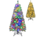 Pre-Lit Blue Artificial Christmas Tree Slim with 9 Lighting Modes by DirectDeals