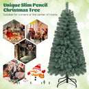Pre-Lit Blue Artificial Christmas Tree Slim with 9 Lighting Modes by LJGDeals