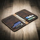 Western Vertical Wallet by Bull Sheath Leather