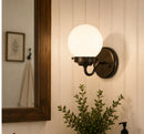 Milk Glass Modern Wall Sconce Light Fixture