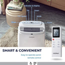 12000BTU 3-in-1 Portable Air Conditioner with Remote-White by LJGDeals