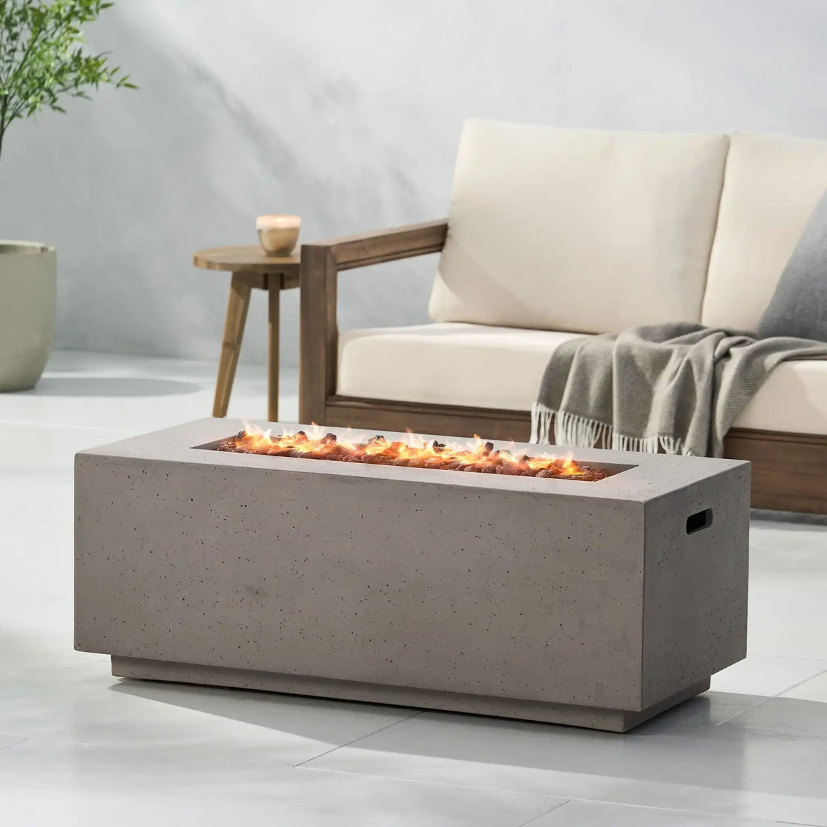 Contemporary Outdoor 40,000 Btu Propane Fire Pit, photo 5 of 8