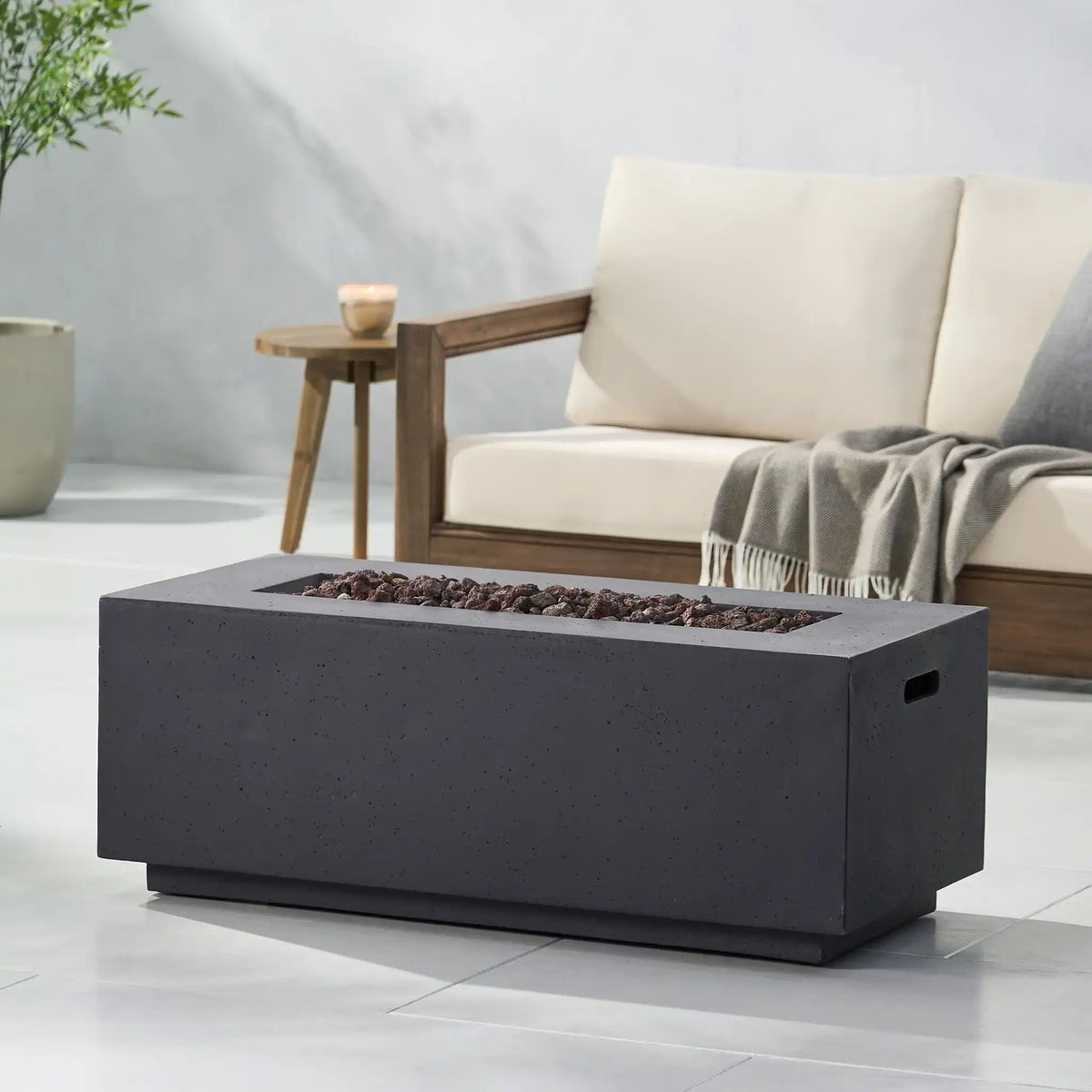 Contemporary Outdoor 40,000 Btu Propane Fire Pit, photo 6 of 8