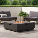 Alora 40-Inch 50K BTU Modern Outdoor Square Iron Backyard Patio Fire Pit (SAK31635)