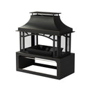 Alora 40-Inch Outdoor Steel Wood-Burning Backyard Fireplace Fire Pit (SAK45758)