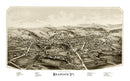 Vintage Map of Brandon, Vermont 1890