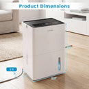 80 Pint Dehumidifier with Drain Hose & Smart Control by DirectDeals