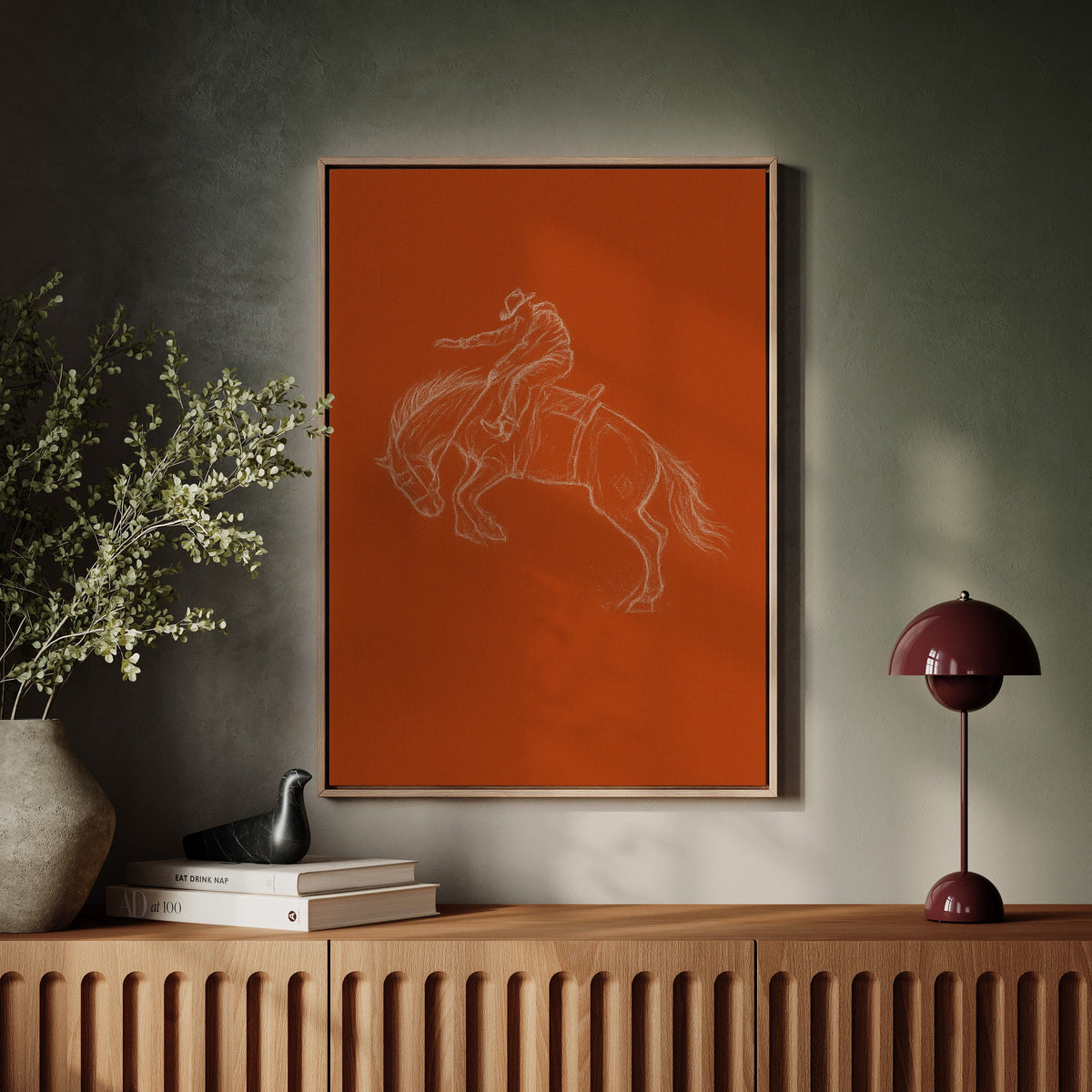 Minimalist Bronco Rider Sketch, photo 2 of 19