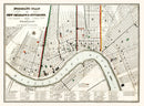Vintage Map of New Orleans, Louisiana 1845