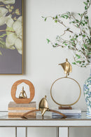 Rectangular Console Table With Elegant Floral Design And Mirrored - Silver Multi by HouseOfZazla