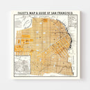 Vintage Map of San Francisco, California 1882