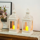 19'' High Decorative Hanging Lantern (Cream)