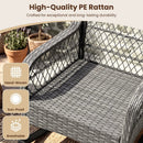 Patio Rattan Rocking Chair with Cushions - 400 LBS Capacity by LJGDeals