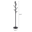 Tree Branch Coat Rack With 18 Hooks - Black