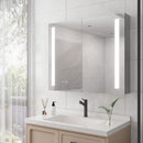 LED Medicine Cabinet With Mirror, Double Door With Defogger, Dimmer, Surface Mount by HouseOfZazla