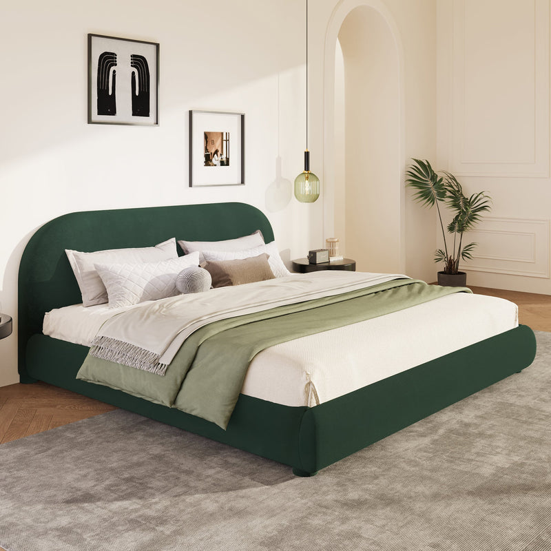 Dark Green Velvet Bed Frame, photo 2 of 10