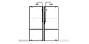 Shower Screen Door Walk In Wet Room, 3 Panel Style - Black by HouseOfZazla