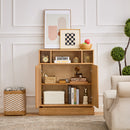 Farmhouse Fluted Sideboard Buffet Cabinet with Storage