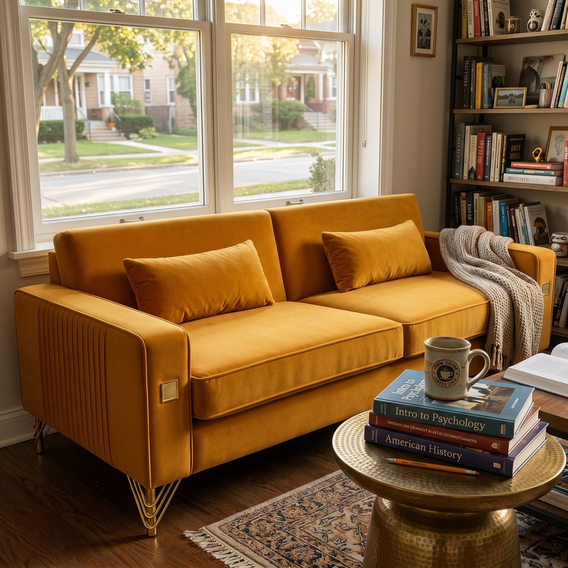 Luxury Velvet Sofa, photo 4 of 10