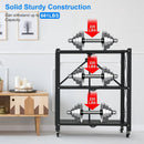 3-Tier Foldable Storage Shelf With Wheels by LJGDeals
