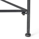 Luna Outdoor Iron Coffee Table - Black Brush Silver by HouseOfZazla