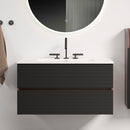 Gloria 36" Wall Mounted Soft Black Bathroom Vanity