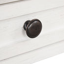 36" Farmhouse Pine Wood Console Table Entry Sofa Table with 4 Drawers & 1 Storage Shelf for Entryway Living Room Bedroom Hallway Kitchen (Antique White)