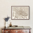 Vintage Map of Baltimore, Maryland 1846