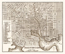 Vintage Map of Baltimore, Maryland 1846