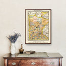 Vintage Map of Minnesota 1884