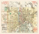 Vintage Map of St. Paul, Minnesota 1884