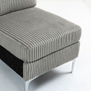 Single Couch Modular Armless Accent Chair With Back Cushion by HouseOfZazla