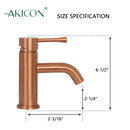One-Handle Copper Bathroom Sink Faucet - AK40166C
