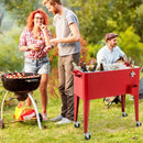 Red Portable Outdoor Patio Cooler Cart by LJGDeals