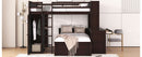 Loft Bed With A Twin Size Standalone Bed, Shelves, Desk, And Wardrobe by HouseOfZazla