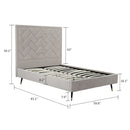 Crosby - Bed With Upholstered Headboard And Slats by HouseOfZazla
