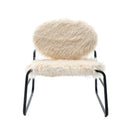 Accent Chair - Modern Industrial Slant Armchair with Metal Frame - Premium High Density Soft Single chair for Living Room Bedroom