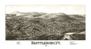 Vintage Map of Brattleboro, Vermont 1886