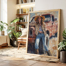 Rebel Cowgirl by the Rusted Pickup