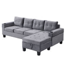 Modern Sectional Sofa Set With L Shape Chaise Lounge And Storage by HouseOfZazla
