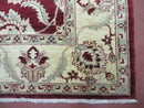 8' X 10' Vintage Fine Handmade Peshawar Agra Chobi Rug